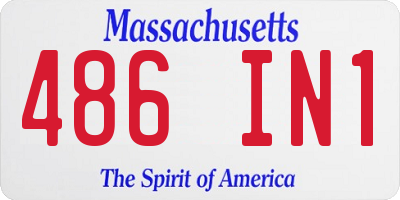 MA license plate 486IN1