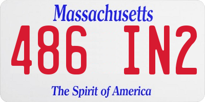 MA license plate 486IN2