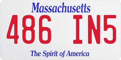 MA license plate 486IN5