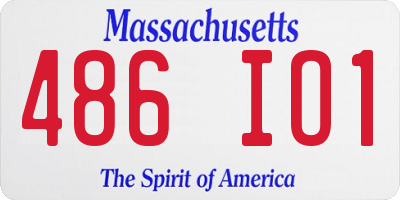 MA license plate 486IO1