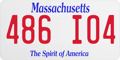 MA license plate 486IO4