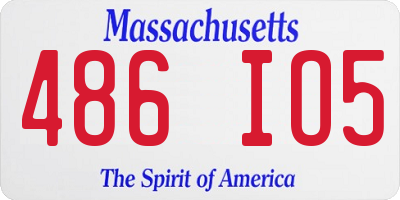 MA license plate 486IO5