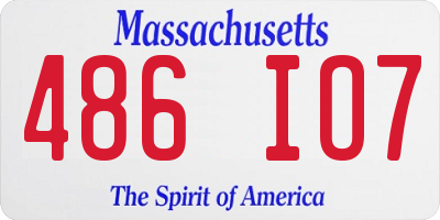 MA license plate 486IO7
