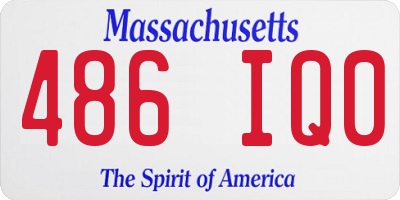 MA license plate 486IQ0