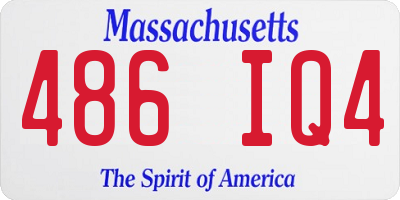 MA license plate 486IQ4