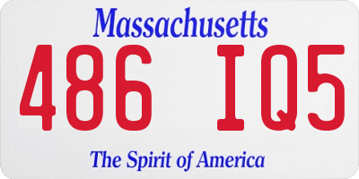 MA license plate 486IQ5