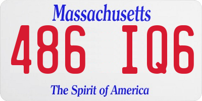 MA license plate 486IQ6