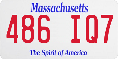 MA license plate 486IQ7
