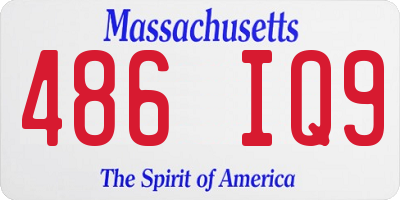 MA license plate 486IQ9