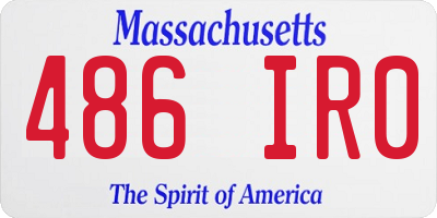 MA license plate 486IR0