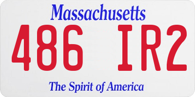 MA license plate 486IR2