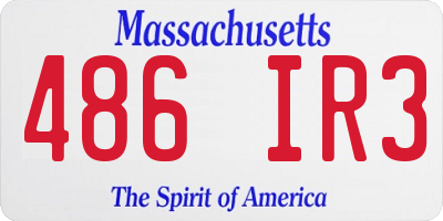 MA license plate 486IR3