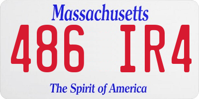 MA license plate 486IR4
