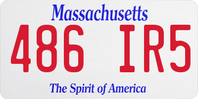 MA license plate 486IR5