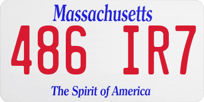 MA license plate 486IR7
