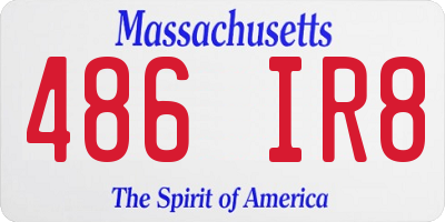 MA license plate 486IR8