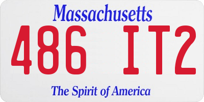 MA license plate 486IT2