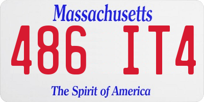 MA license plate 486IT4