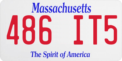 MA license plate 486IT5
