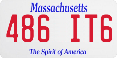 MA license plate 486IT6