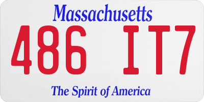 MA license plate 486IT7