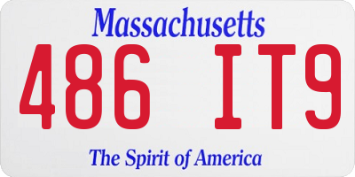 MA license plate 486IT9