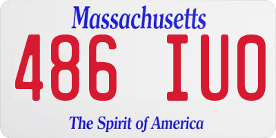 MA license plate 486IU0