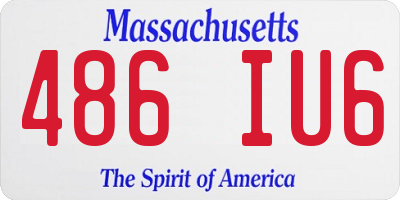 MA license plate 486IU6