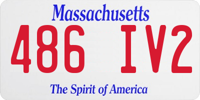 MA license plate 486IV2