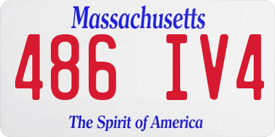 MA license plate 486IV4