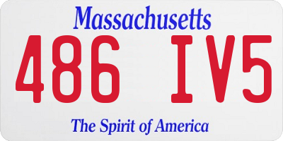 MA license plate 486IV5