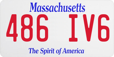 MA license plate 486IV6