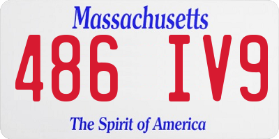MA license plate 486IV9