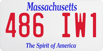 MA license plate 486IW1
