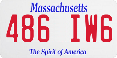 MA license plate 486IW6