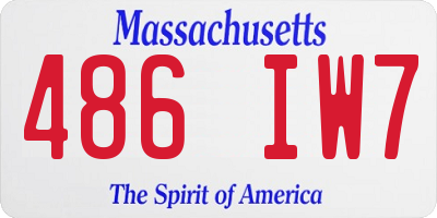 MA license plate 486IW7