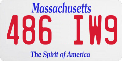 MA license plate 486IW9