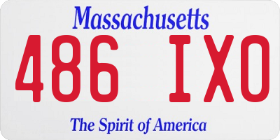 MA license plate 486IX0