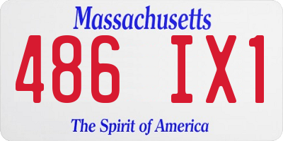 MA license plate 486IX1