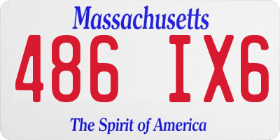 MA license plate 486IX6