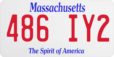 MA license plate 486IY2
