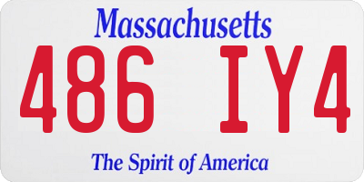 MA license plate 486IY4