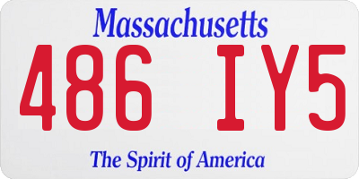 MA license plate 486IY5