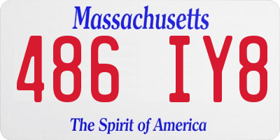 MA license plate 486IY8
