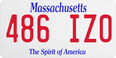 MA license plate 486IZ0