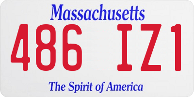 MA license plate 486IZ1