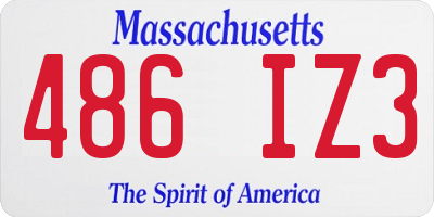 MA license plate 486IZ3