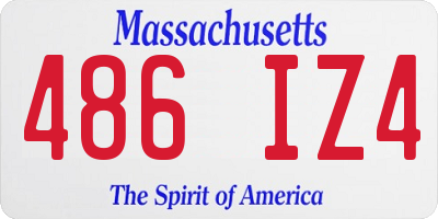 MA license plate 486IZ4