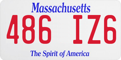 MA license plate 486IZ6