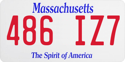 MA license plate 486IZ7